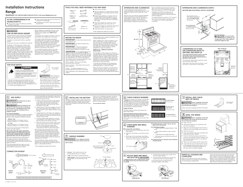 Page n°1 - Guide d'installation Hotpoint RGB518PCDWH