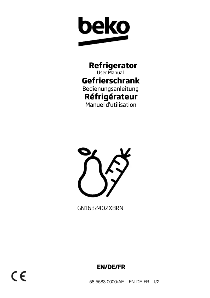 Image de la première page du manuel de l'appareil GN163240ZXBRN