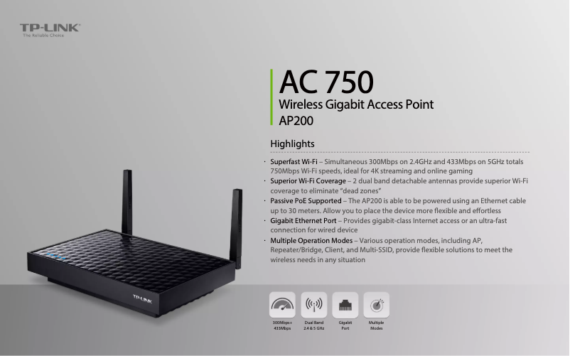 Page n°1 - Fiche technique TP-Link AP200