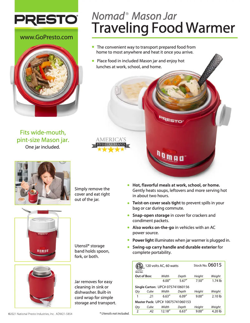 Image de la première page du manuel de l'appareil Nomad 06015