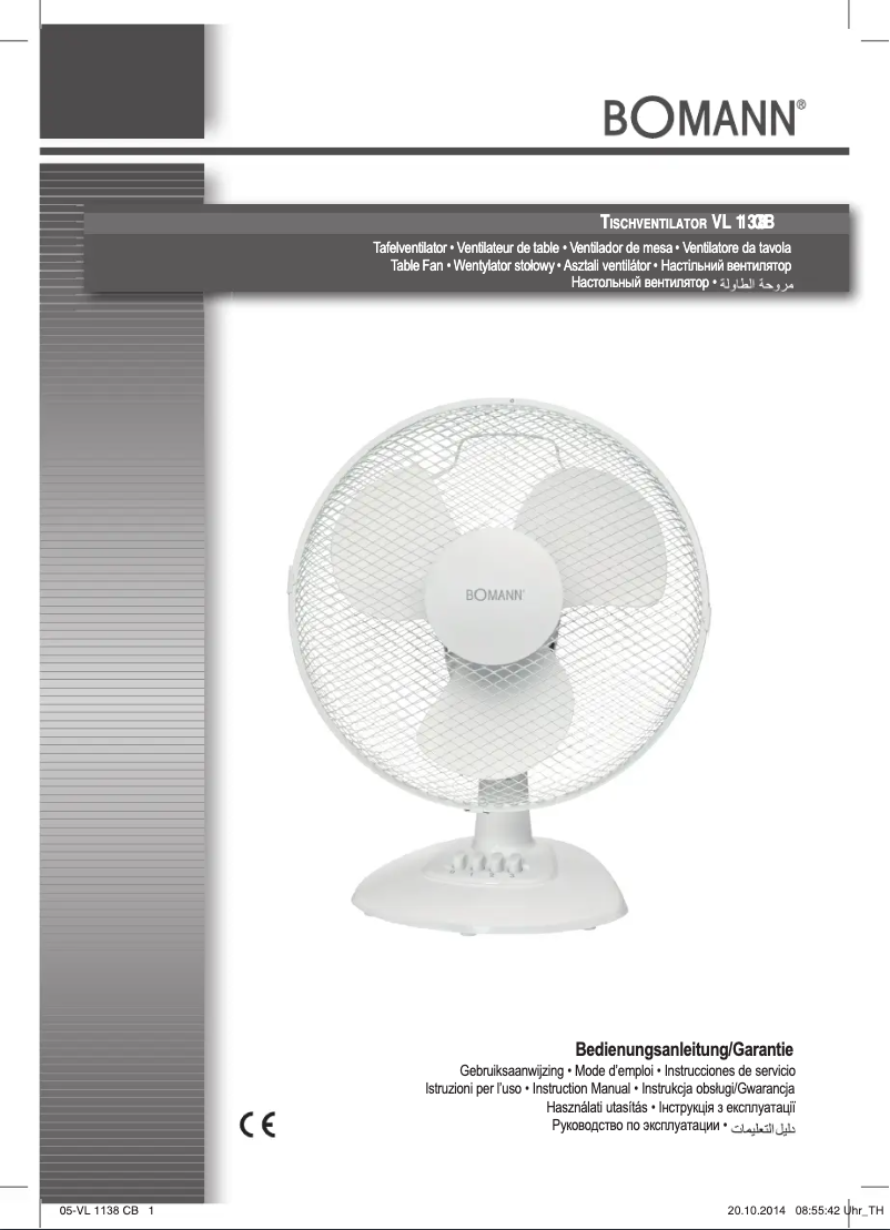 Page n°1 - Manuel utilisateur Bomann VL 1138 CB