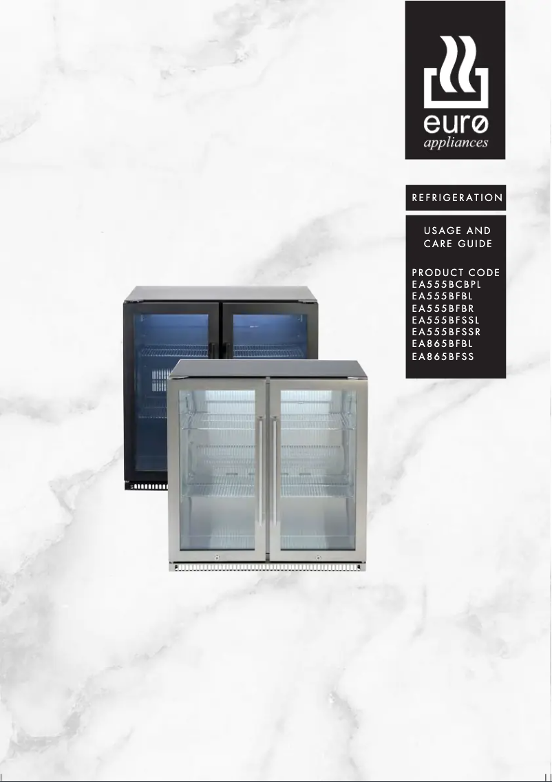 Page n°1 - Manuel utilisateur Euro Appliances EA865BFSS