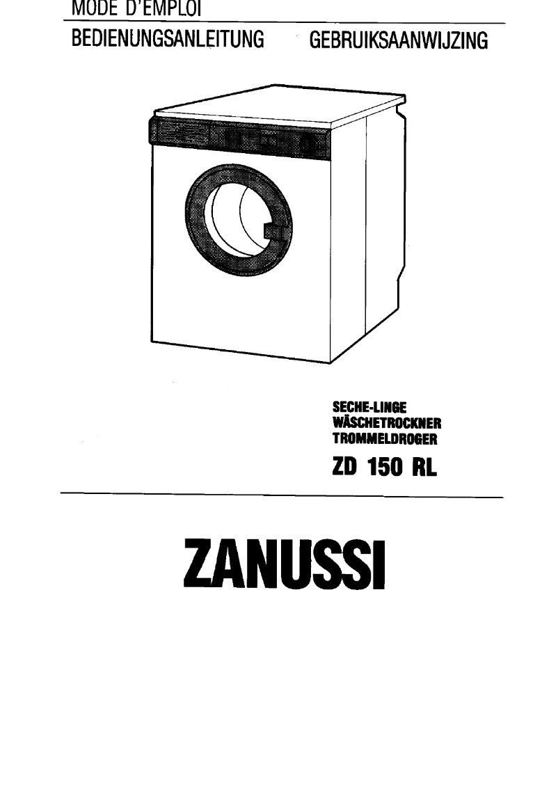 Página 1 del manual Manual de usuario Zanussi-Electrolux ZD 150 RL
