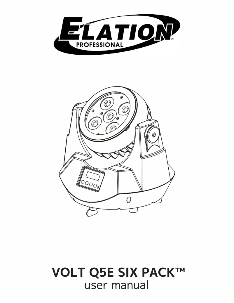 Page 1 de la notice Manuel utilisateur Elation Volt Q5E Six Pack
