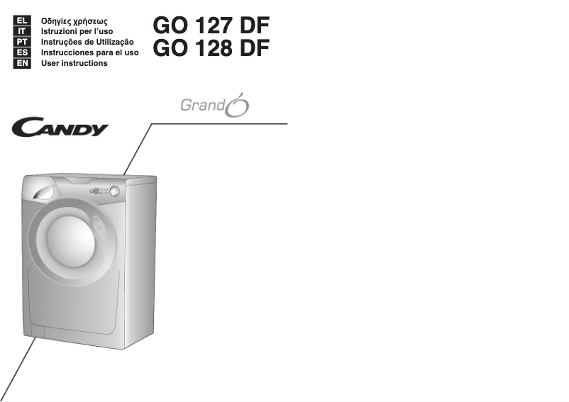 Page 1 de la notice Manuel utilisateur Candy GO 127DF-18S