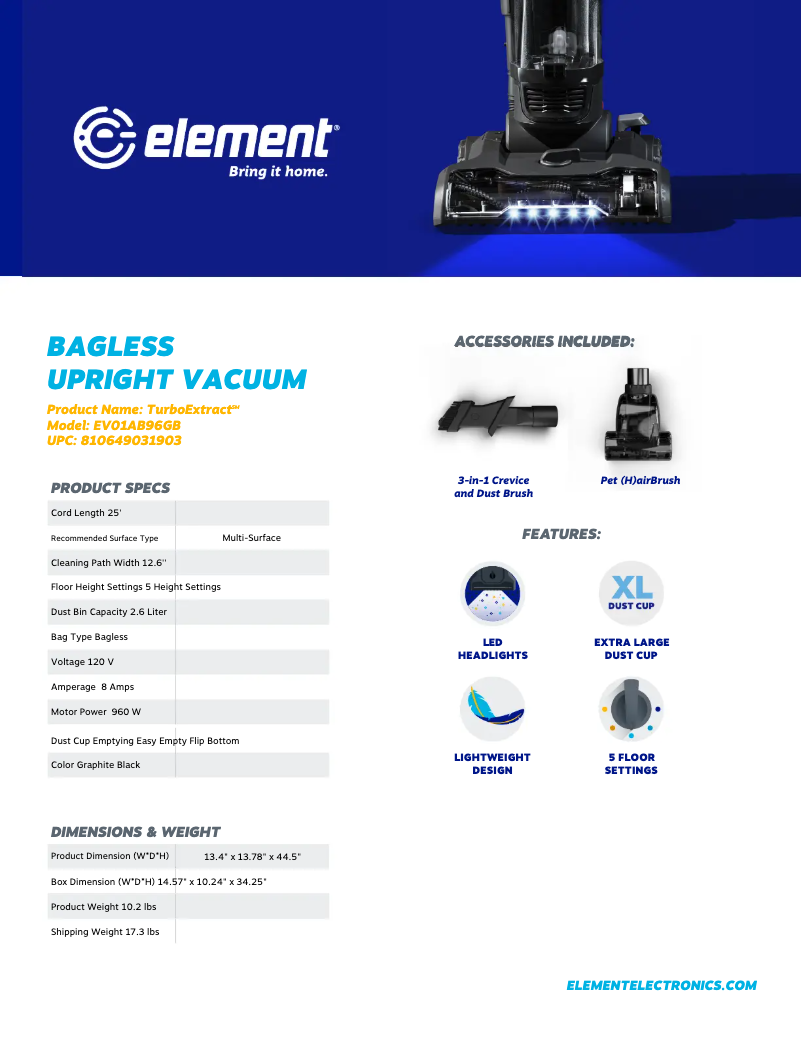 Image de la première page du manuel de l'appareil TurboExtract EV01AB96GB