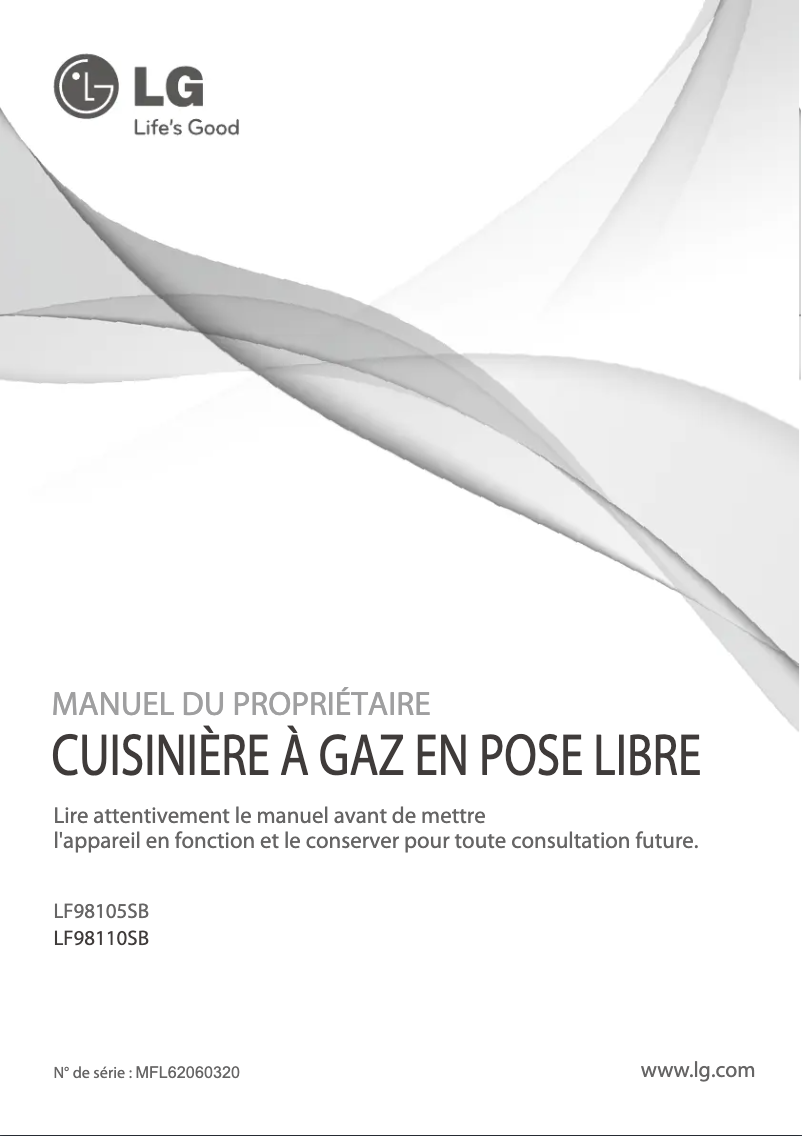 Page 1 de la notice Manuel utilisateur LG LF98110SB