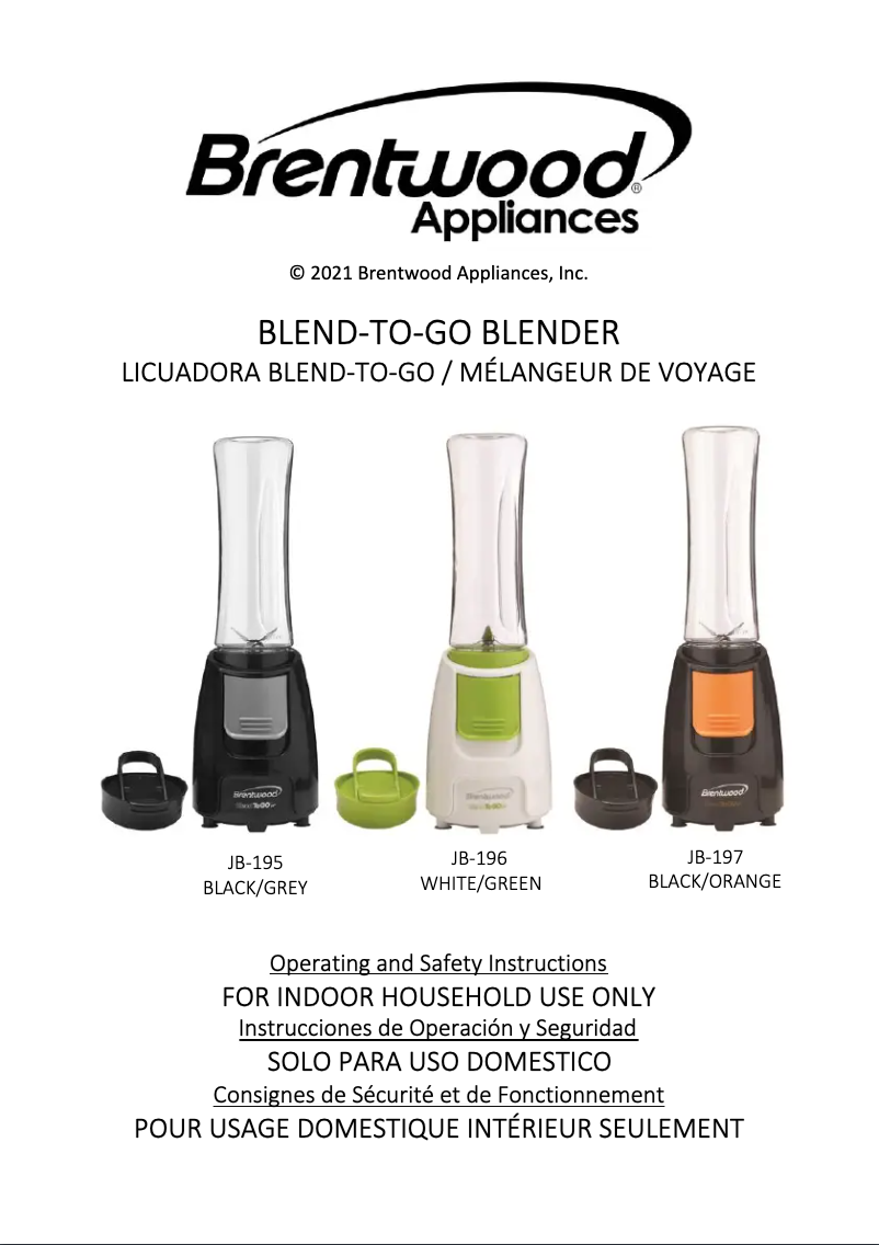 Página 1 del manual Manual de usuario Brentwood JB-196