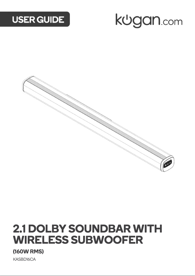 Page 1 de la notice Manuel utilisateur Kogan KASBD16CA
