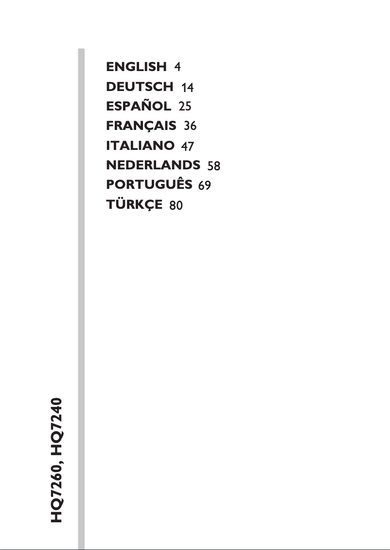 Image de la première page du manuel de l'appareil 7000 series Electric Razor