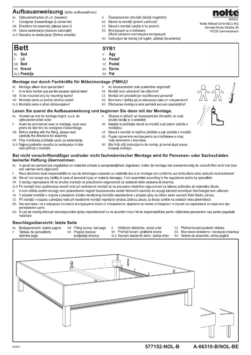 Página 1 del manual Manual de usuario Nolte Sonyo