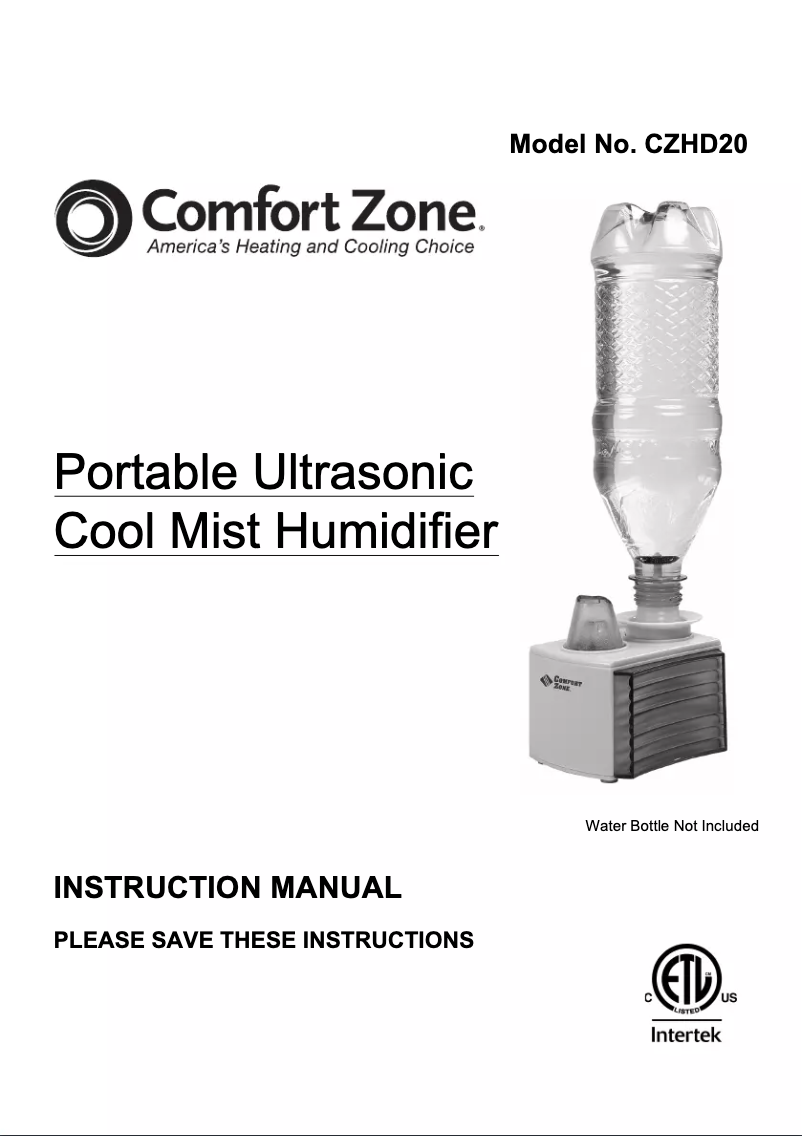 Image de la première page du manuel de l'appareil CZHD20