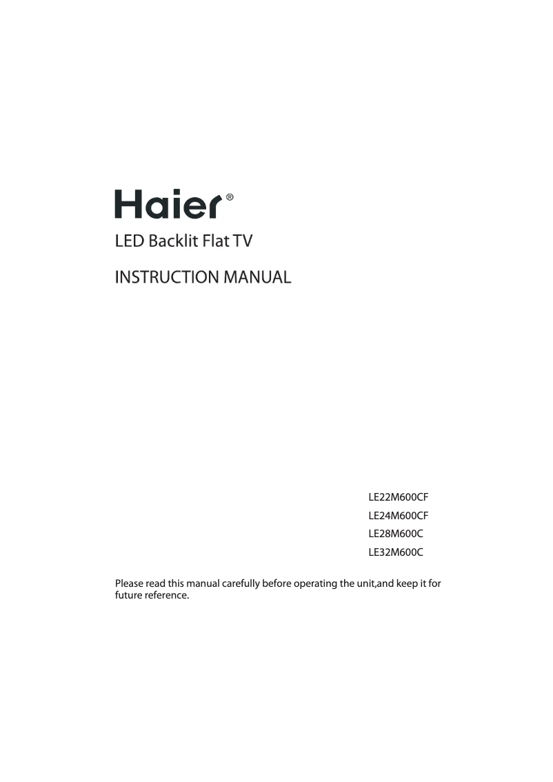 Page 1 de la notice Manuel utilisateur Haier LE24M660CF