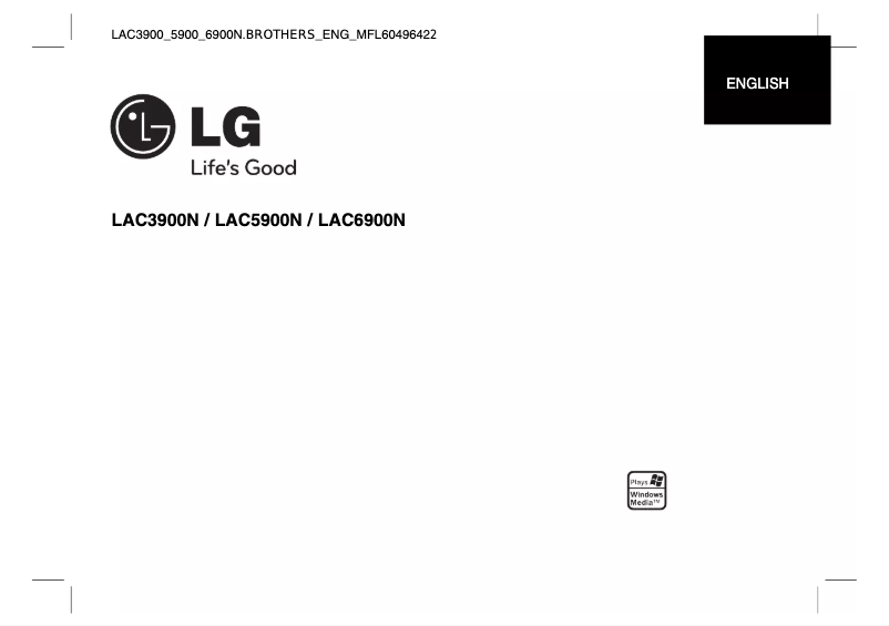Page 1 of the manual User Manual LG LAC-3900N