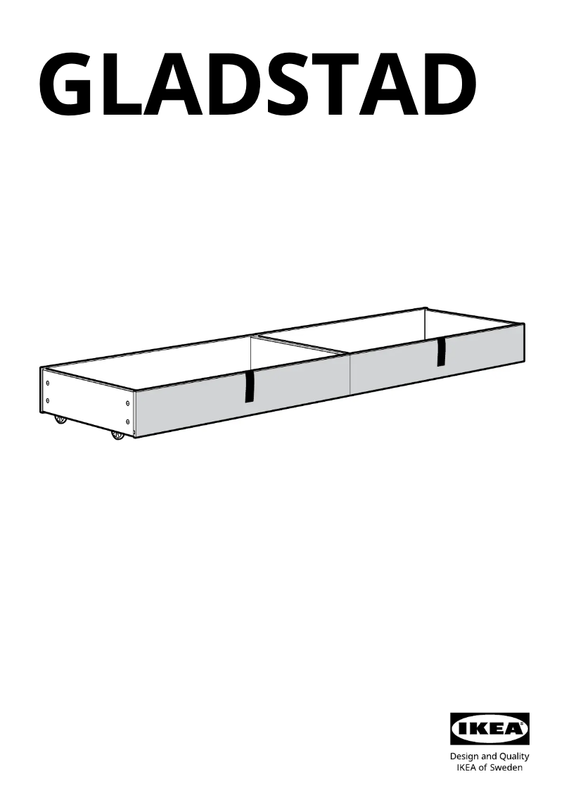 Page 1 de la notice Manuel utilisateur Ikea GLADSTAD 204.984.28