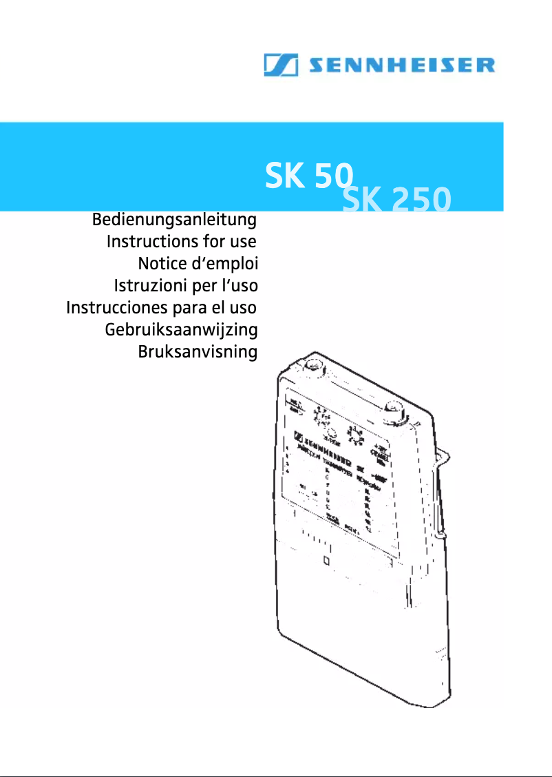 Image de la première page du manuel de l'appareil SK 50-A