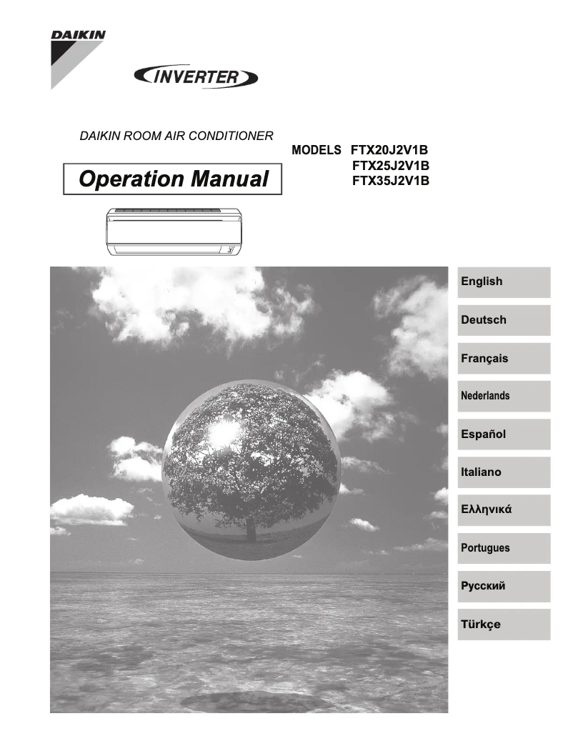 Image de la première page du manuel de l'appareil Inverter FTX25J2V1B