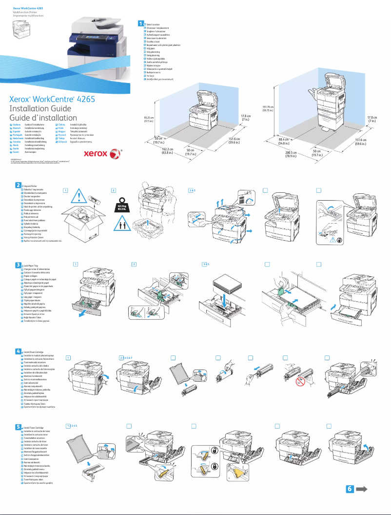 Page n°1 - Guide d'installation Xerox WorkCentre 4265
