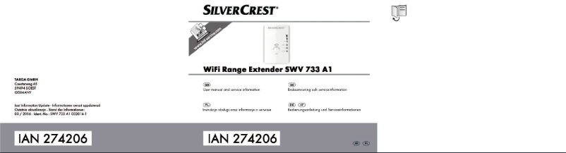 Page 1 de la notice Manuel utilisateur SilverCrest SWV 733 B3