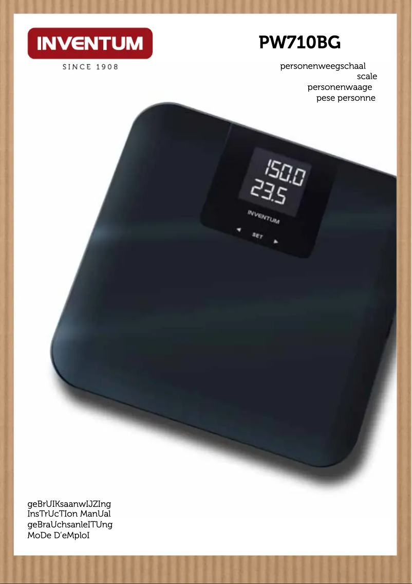 Page 1 de la notice Manuel utilisateur Inventum PW710BG