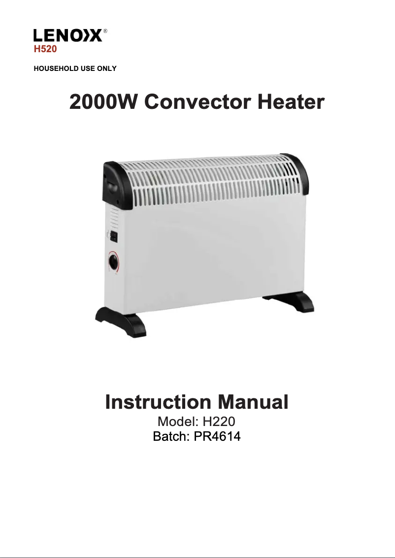 Page n°1 - Manuel utilisateur Lenoxx H520