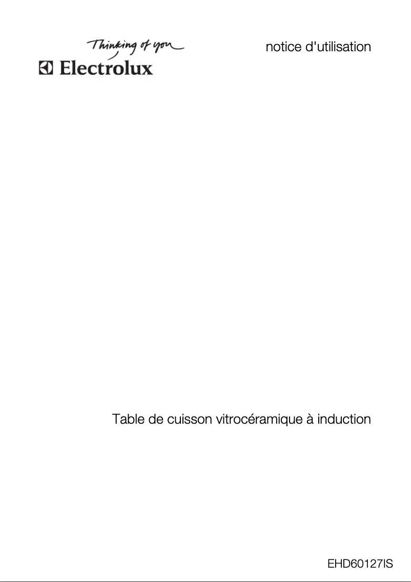 Page 1 de la notice Manuel utilisateur Electrolux EHD60127IS