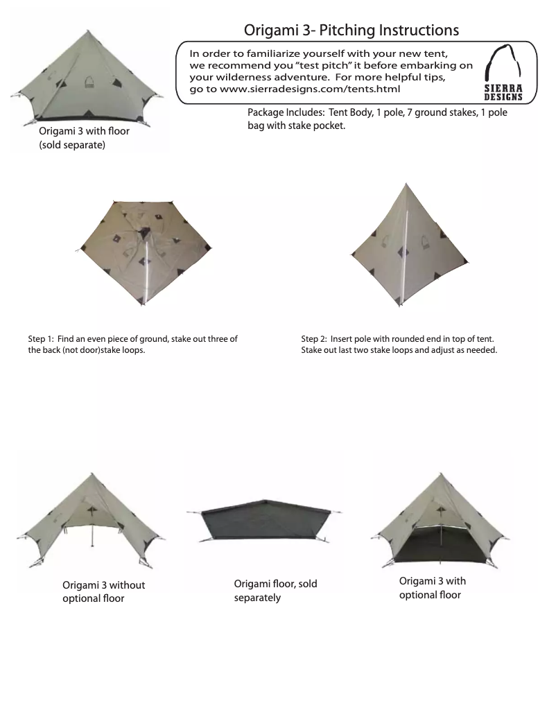 Imagen de la primera página del manual del dispositivo Origami 3