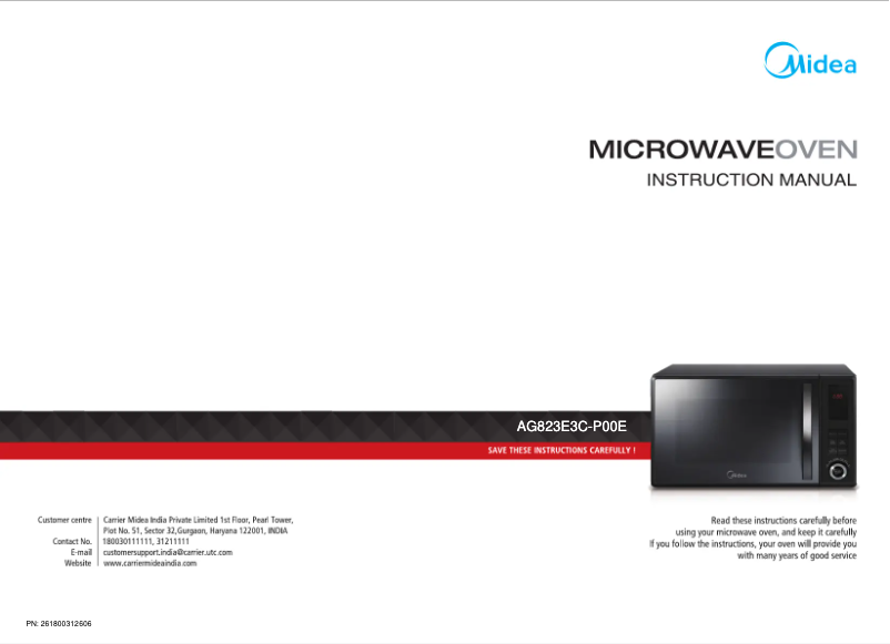 Image de la première page du manuel de l'appareil AG823E3C-P00E