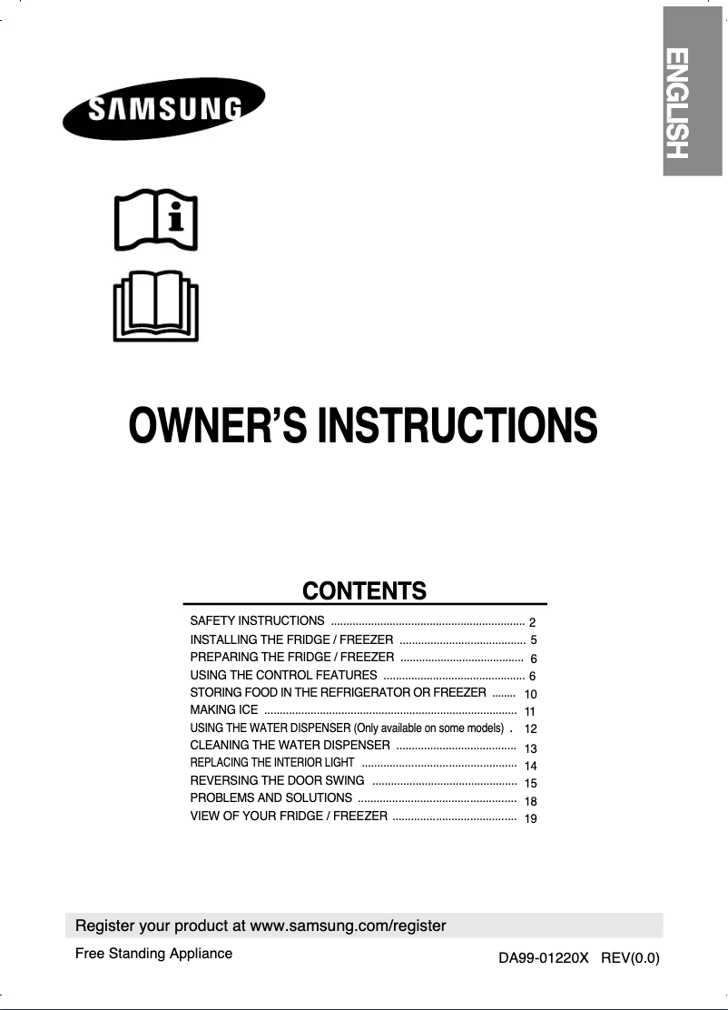 Page n°1 - Manuel utilisateur Samsung RL44QTUS