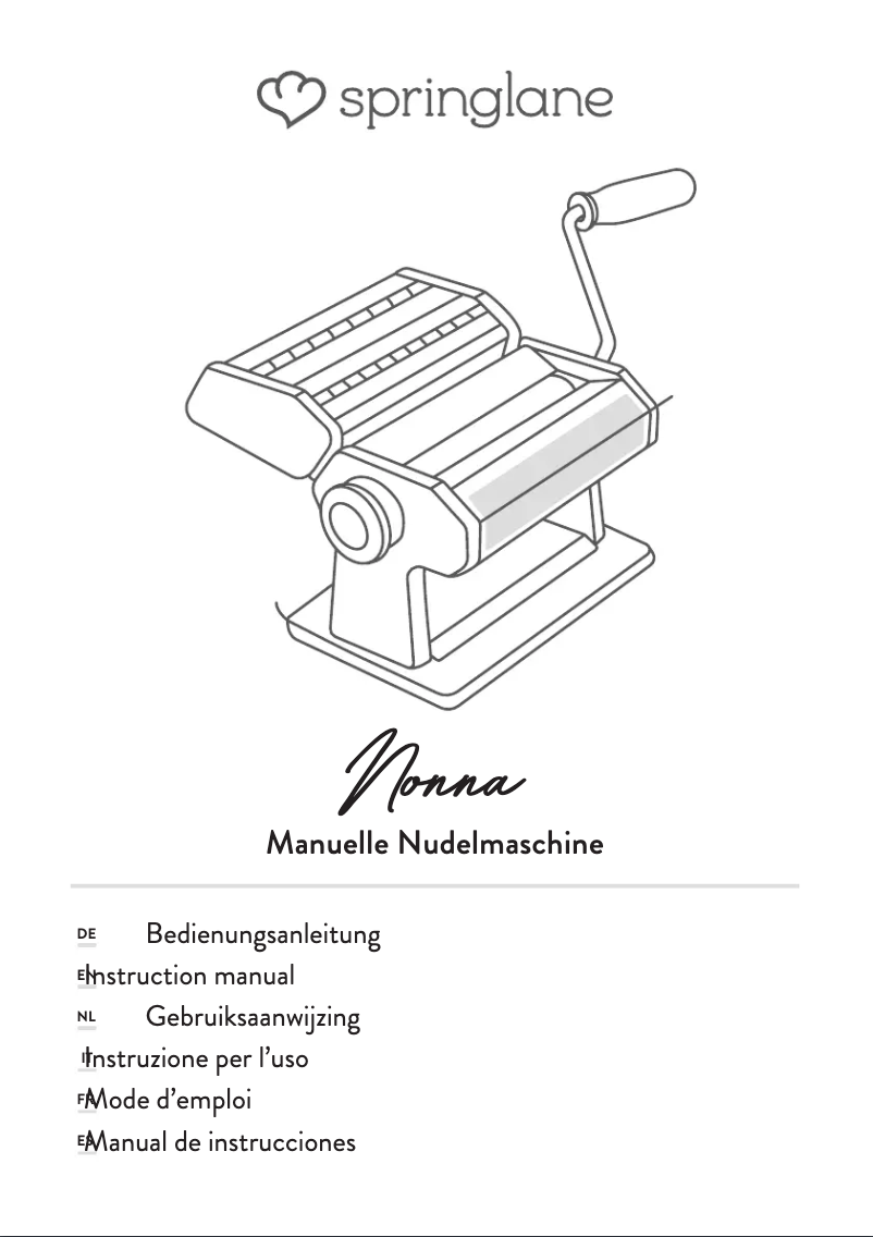 Image de la première page du manuel de l'appareil Nonna