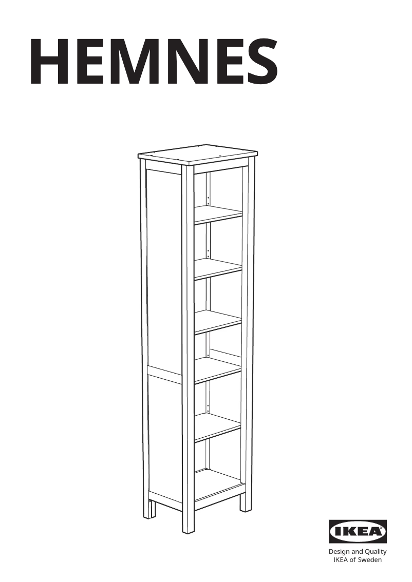 Página 1 del manual Manual de usuario Ikea HEMNES 603.717.62