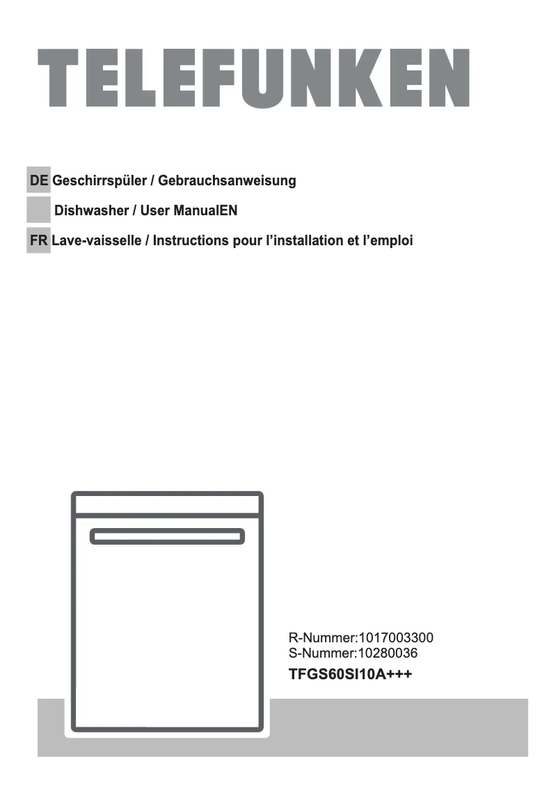 Page n°1 - Manuel utilisateur Telefunken TFGS60SI10A++