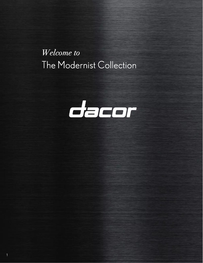 Page n°1 - Brochure Dacor Modernist DRZ24980RAP