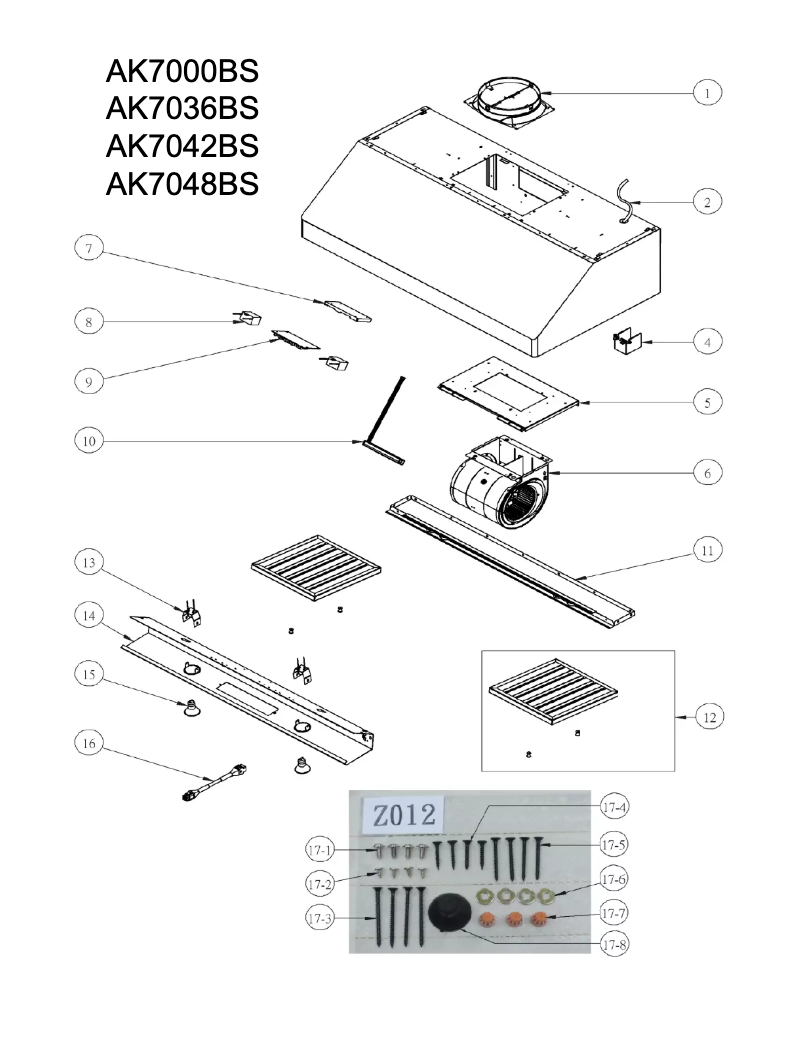 Page 1 de la notice Mode d'emploi Zephyr AK7048BS