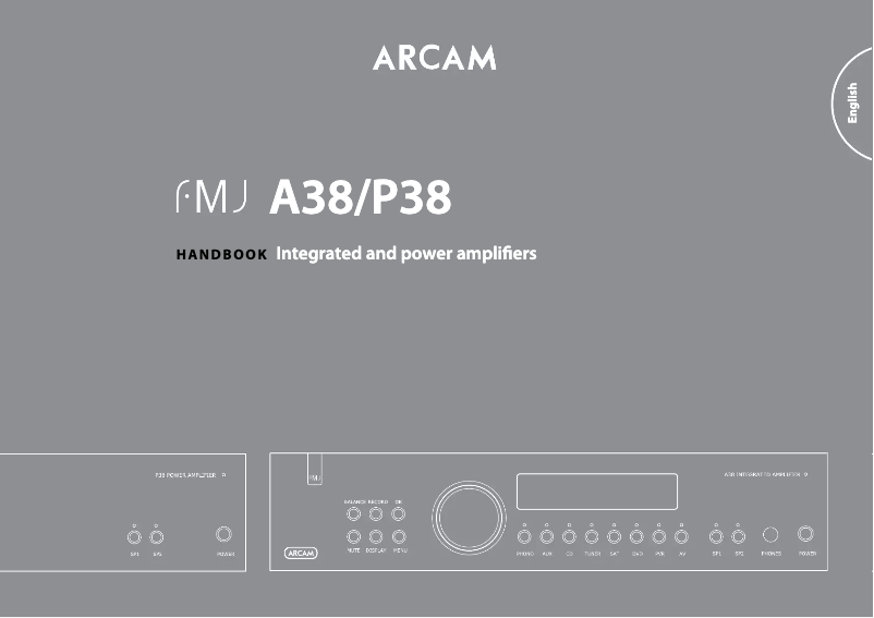 Página 1 del manual Manual de usuario Arcam P38