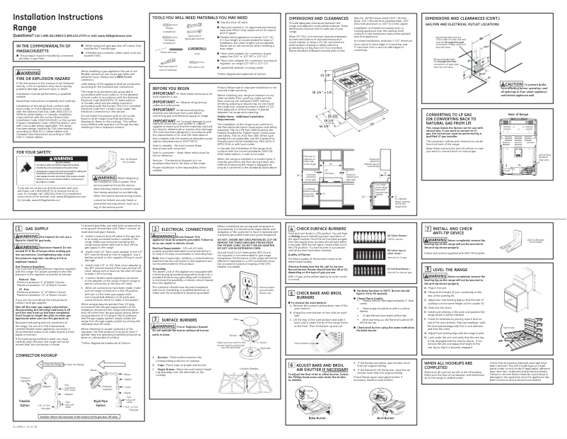 Page n°1 - Guide d'installation Hotpoint RGB745DEPCT