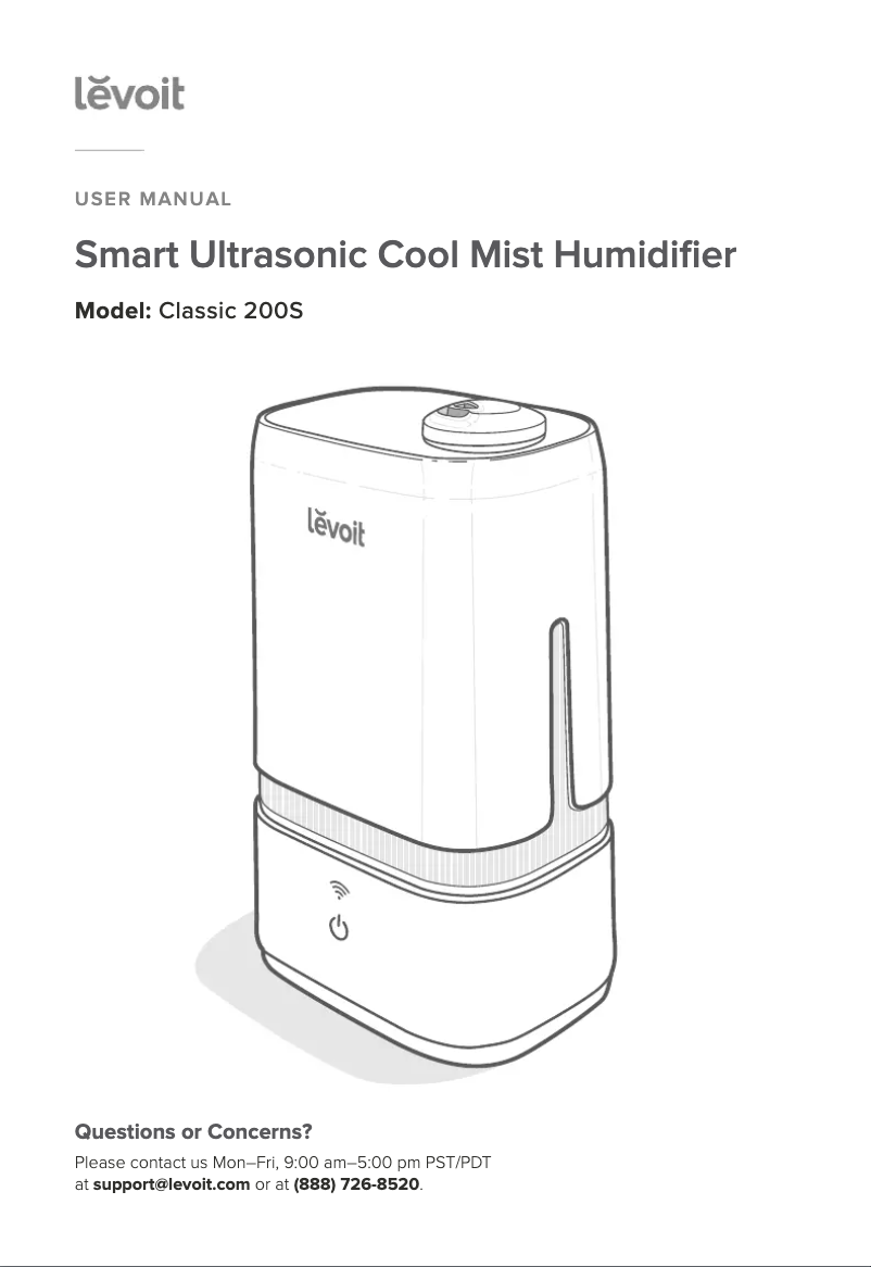 Page 1 de la notice Manuel utilisateur Levoit Classic 200S