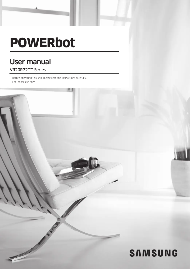 Page n°1 - Manuel utilisateur Samsung POWERbot VR20R7250WC