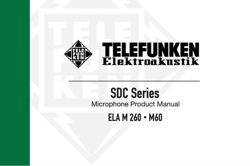 Page n°1 - Manuel utilisateur Telefunken ELA M 260