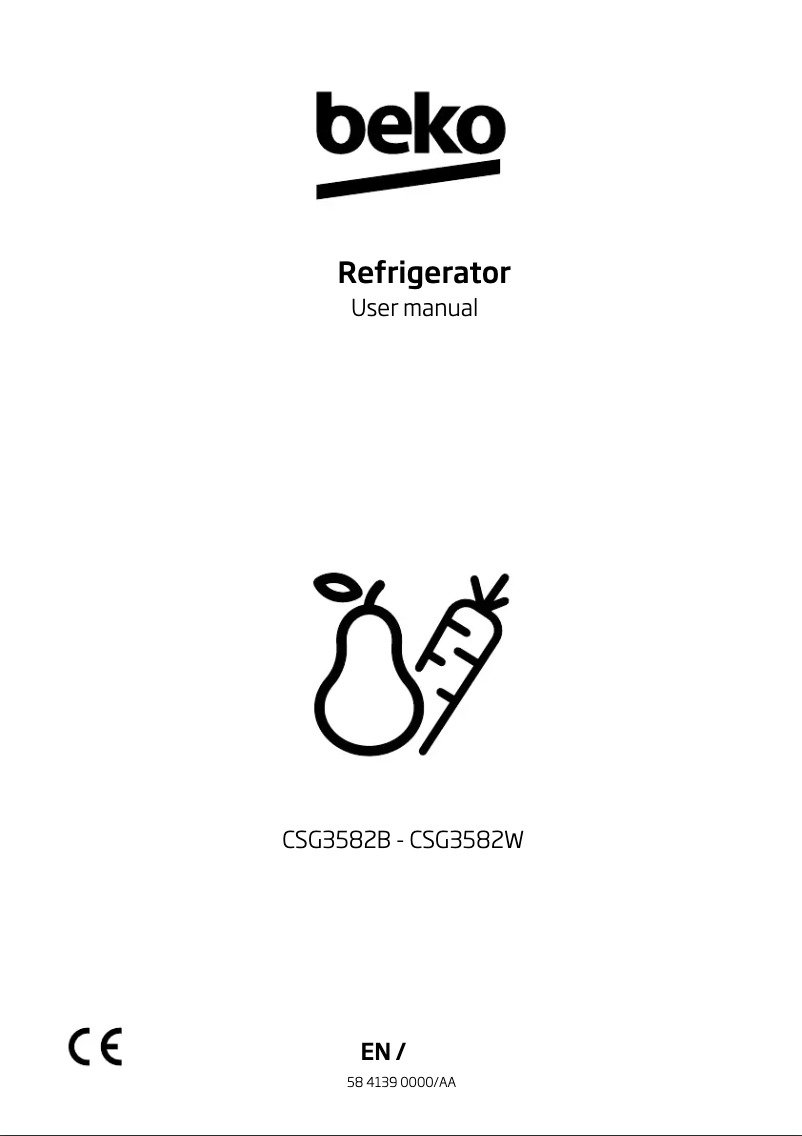 Image de la première page du manuel de l'appareil CSG3582B