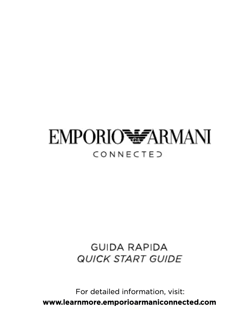 Page 1 de la notice Manuel utilisateur Emporio Armani ART3029