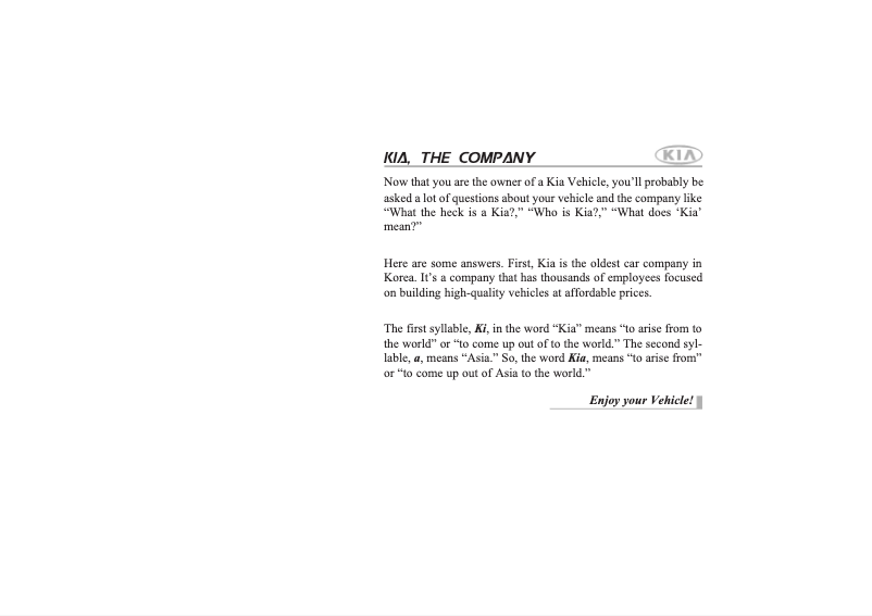 Image de la première page du manuel de l'appareil Cerato (2004)