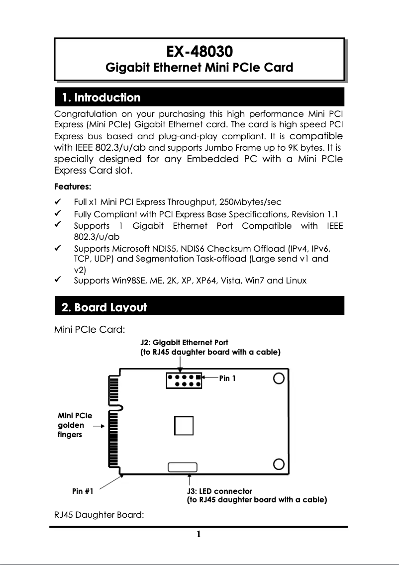 Page n°1 - Manuel utilisateur EXSYS EX-6072-3