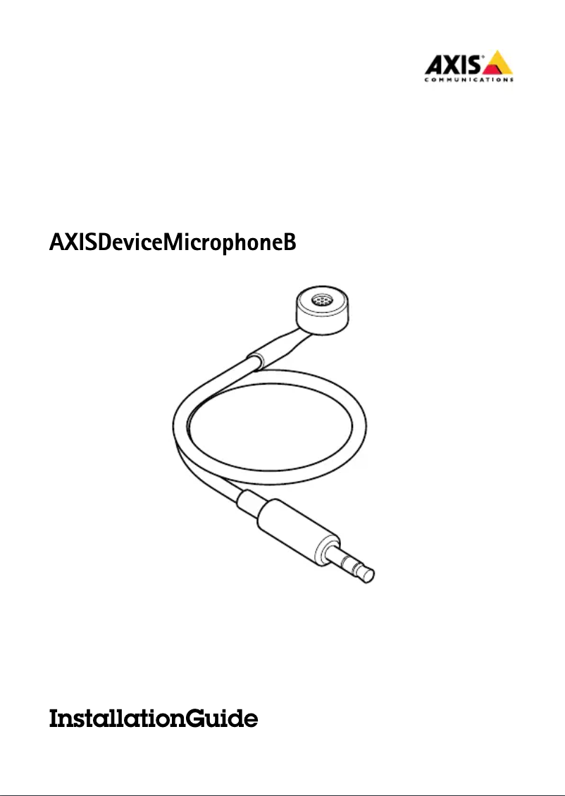 Page n°1 - Manuel utilisateur Axis Device Microphone B