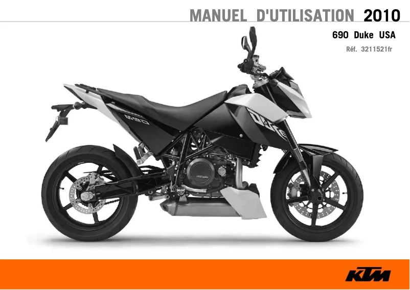Page n°1 - Manuel utilisateur KTM 690 Duke (2010)