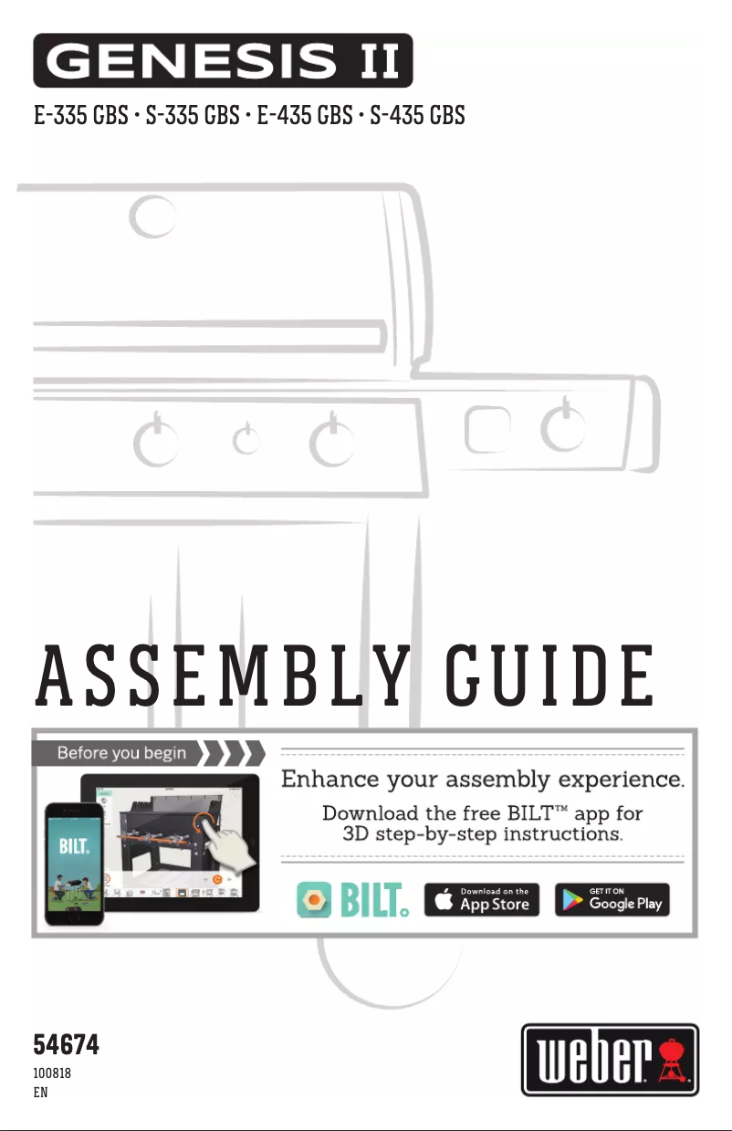 Image de la première page du manuel de l'appareil Genesis II SP-435 GBS