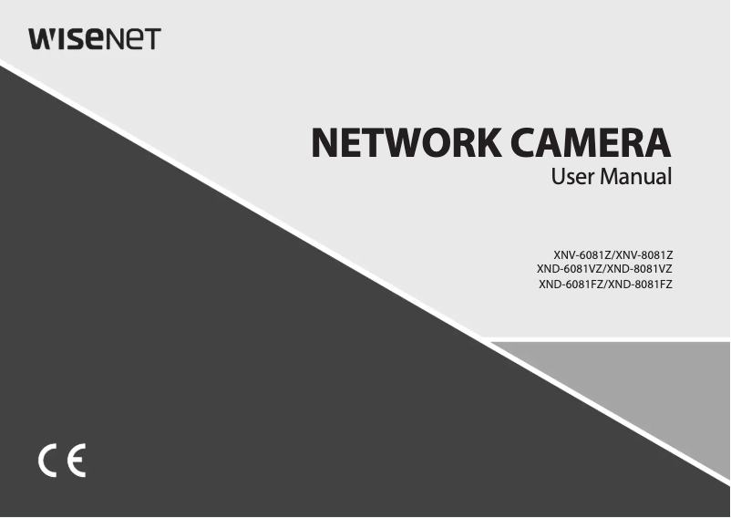 Page n°1 - Manuel utilisateur Wisenet XNV-8081Z