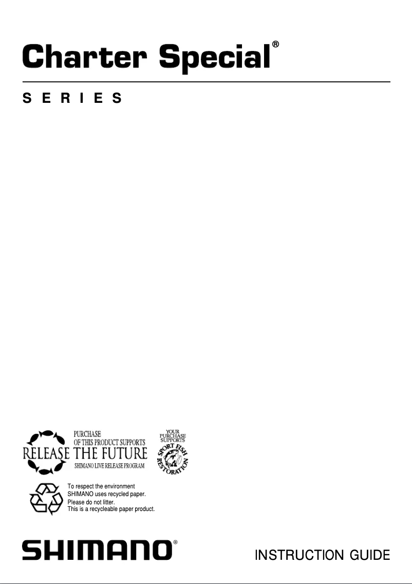Page n°1 - Manuel utilisateur Shimano Charter SPECIAL 1000LD