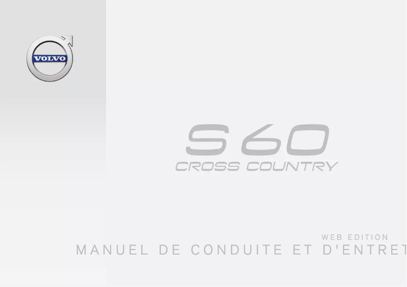 Page 1 de la notice Manuel utilisateur Volvo S60 Cross-country (2015)