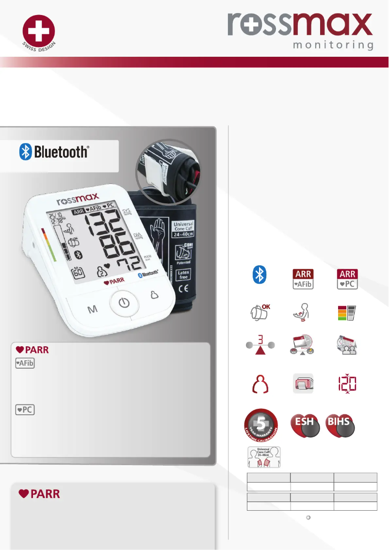 Page 1 de la notice Brochure Rossmax X5 BT